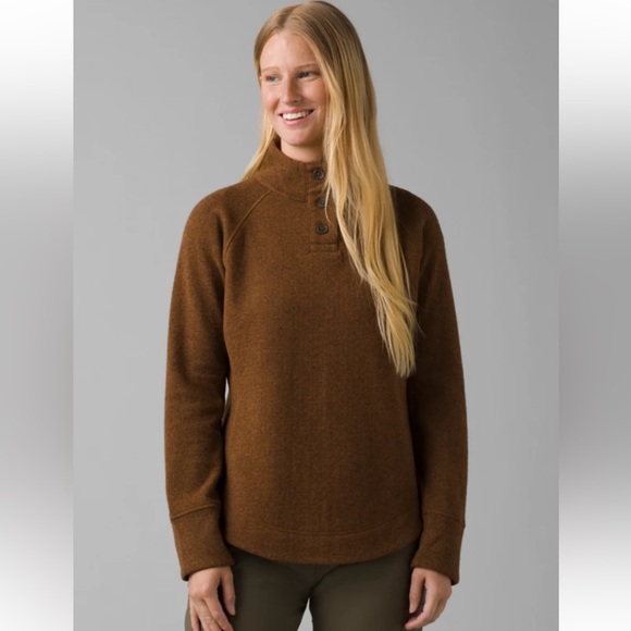 NWT Prana Frozen Falls Turtleneck Sweater in Sepia Size XS - Picture 1 of 7